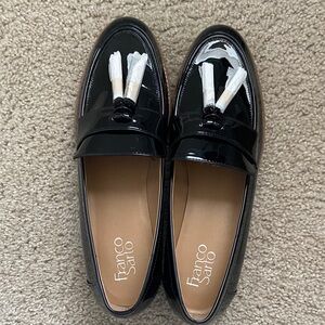 Franco Sarto Glossy Black Loafers